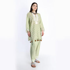 Khaadi Embroidered Kameez Pants Green