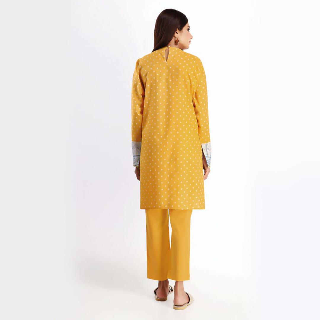 Khaadi Embroidered Kameez Pants Mustard