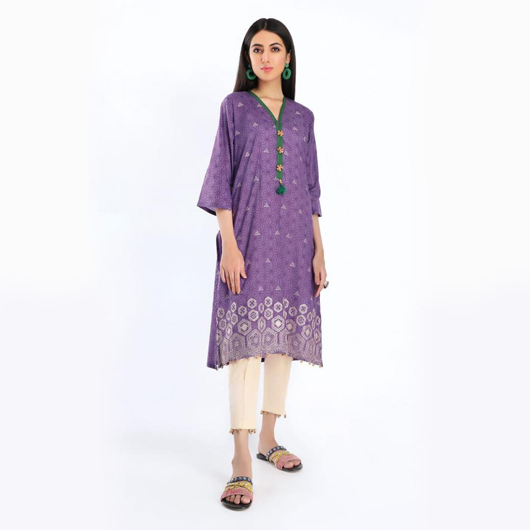 Khaadi Embroidered Kameez Pants Purple