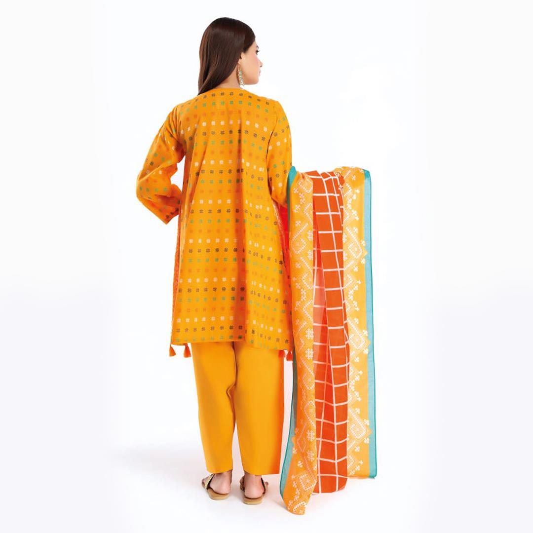 Khaadi Embroidered 3 Pcs Suit Yellow