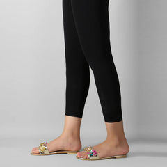 Khaadi Embroidered Tights Black