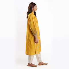 Khaadi Jacquard Kurta Mustard