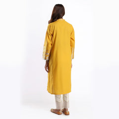 Khaadi Jacquard Kurta Mustard