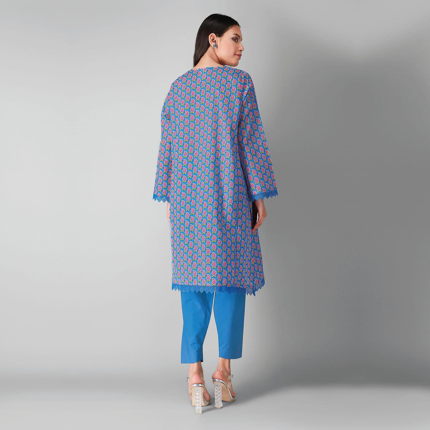 Khaadi Printed 2 Pcs Lawn Suit Lapis Blue