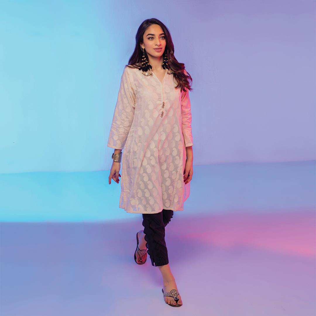 Khaadi Signature Kurta Off White