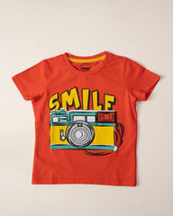 Kids T-Shirt Graphic Smile Orange ( 2-3 Years )