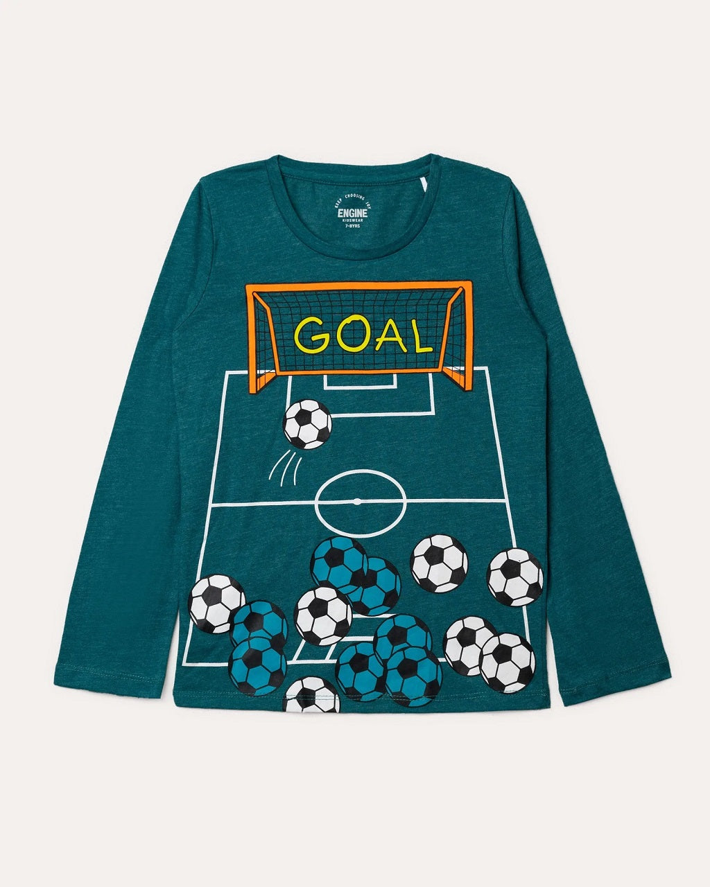 Kids T-Shirt Teel Goal ( 2-3 Years & 3-4 Years )