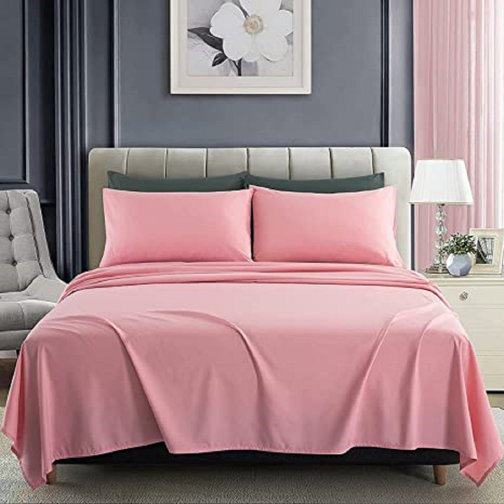 King Size 3 Pcs Bedding Set Blush Pink