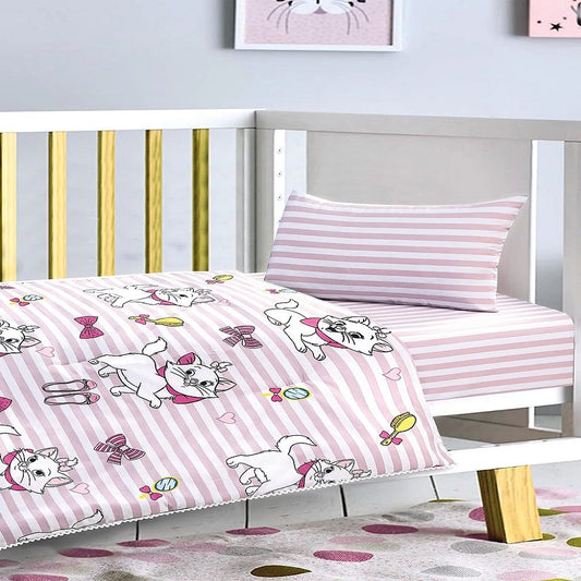 Kitty Baby Cot Filled Set Pink 1024