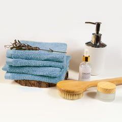 Klein 4 Pcs Face Towel Set Blue