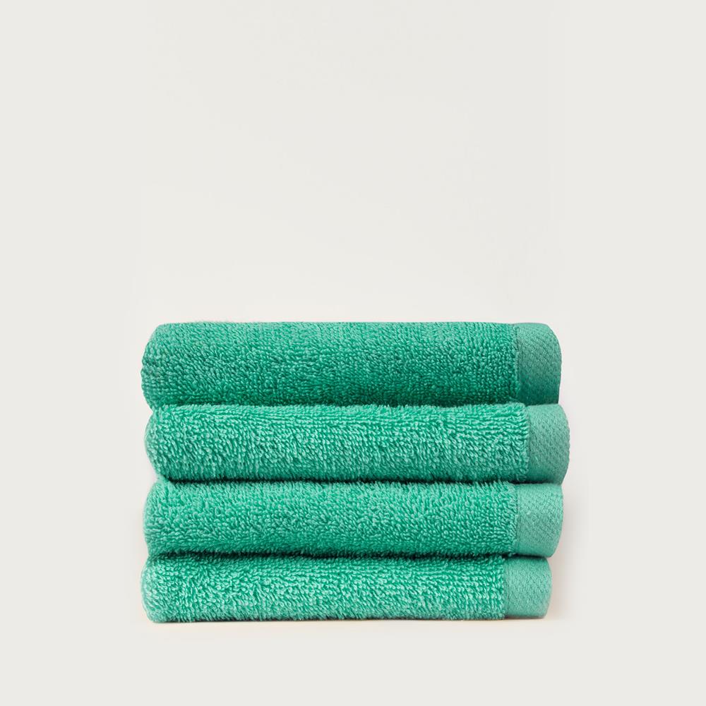 Klein 4 Pcs Face Towel Set Green