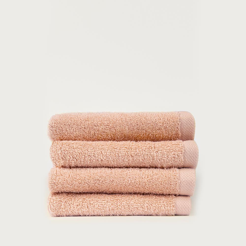 Klein 4 Pcs Face Towel Set Pink