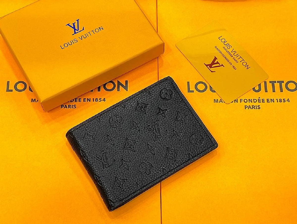 Designer LV Bifold Men Wallet Black