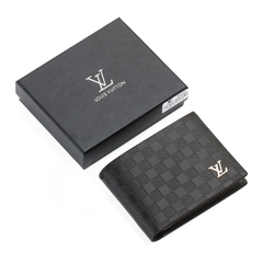 LV Leather Bifold Men Wallet Brown ( Made in Italy )