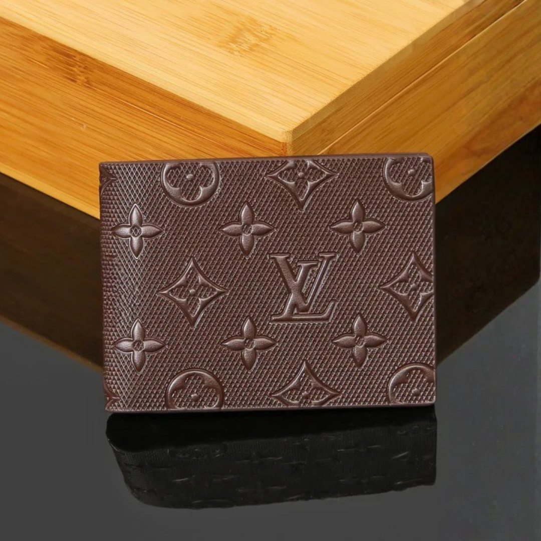 LV Premium Leather Bifold Men Wallet Brown ( Made in Italy )