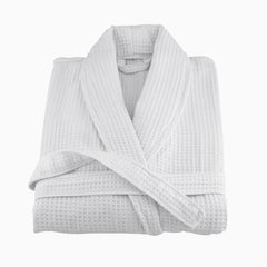 Laskie Waffle Bathrobe White