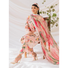 Laurel 3 Pcs Embroidered Suit Pink