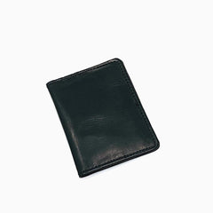 Leather Billfold Card Holder Black