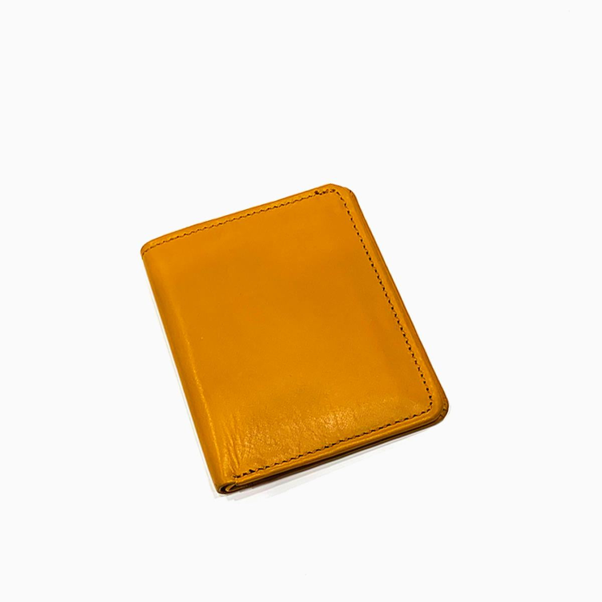 Leather Billfold Card Holder Wallet Mustard