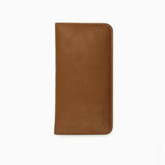 Leather Long Wallet Camel Brown