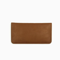 Leather Long Wallet Camel Brown