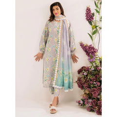 Lily 3 Pcs Embroidered Unstitched Suit Lavender