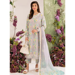 Lily 3 Pcs Embroidered Unstitched Suit Lavender