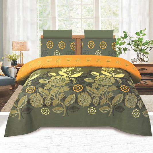 Lilyana 3 Pcs Bedding Set Olive Green 1080