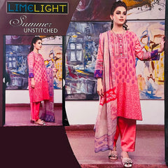 Limelight 3 Pcs Unstitched Printed Lawn Suit Candy