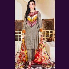 Limelight 3 Pcs Unstitched Printed Lawn Suit Glamour