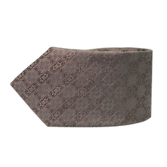 Louis Feraud Silk Neck Tie Brown Floral