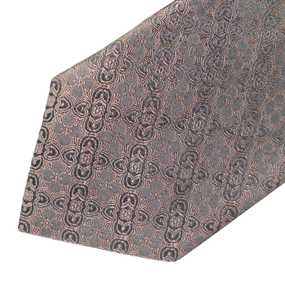 Louis Feraud Silk Neck Tie Brown Floral