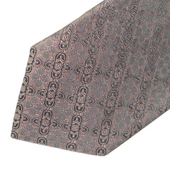 Louis Feraud Silk Neck Tie Brown Floral