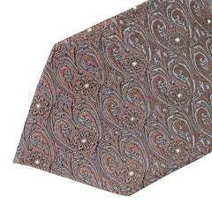 Louis Feraud Silk Neck Tie Brown Paisley