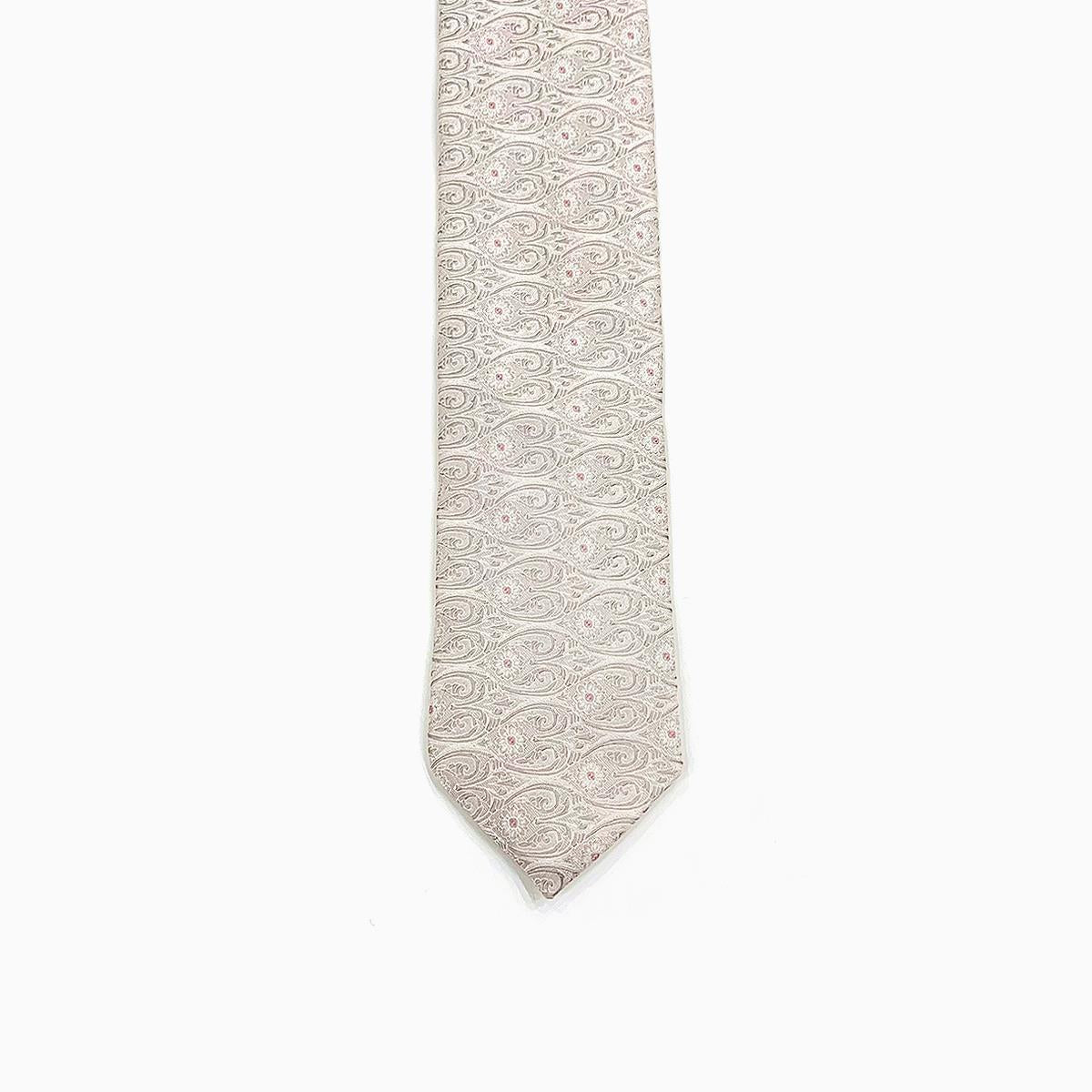 Louis Feraud Silk Neck Tie Grey Paisley