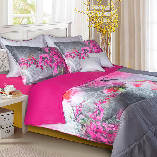 Luciella 8 Pcs Bedding Set with Filled Comforter 1600