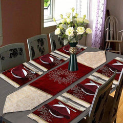 Lucienne 1 Pcs Velvet Embroidered Table Runner