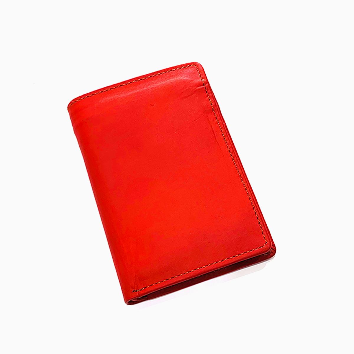 Lukas Leather Billfold Men Wallet Red