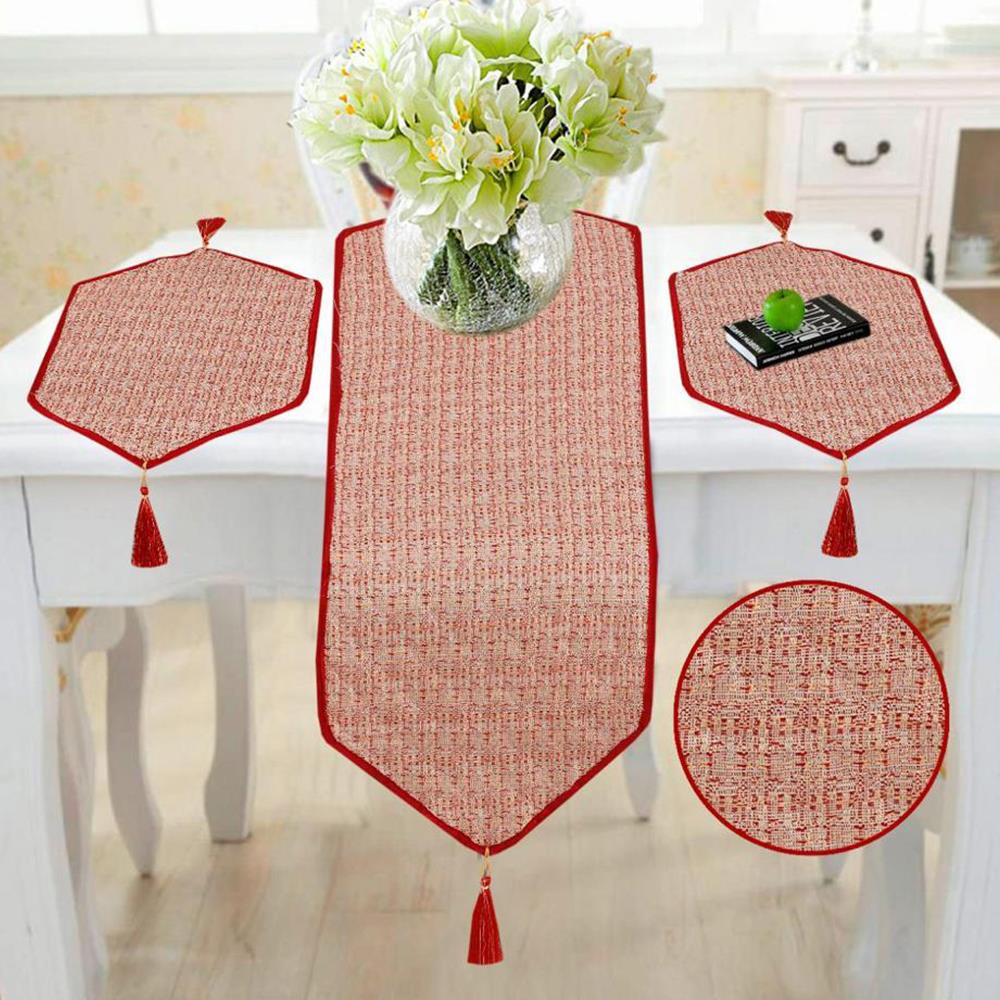 Madeline 3 Pcs Quilted Table Runner Set