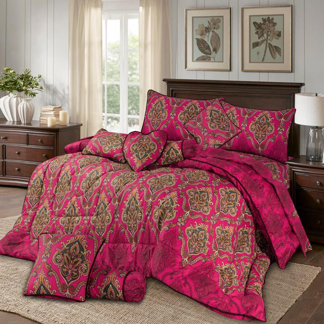 Magliana 10 Pcs Bedding Set with Filled Comforter