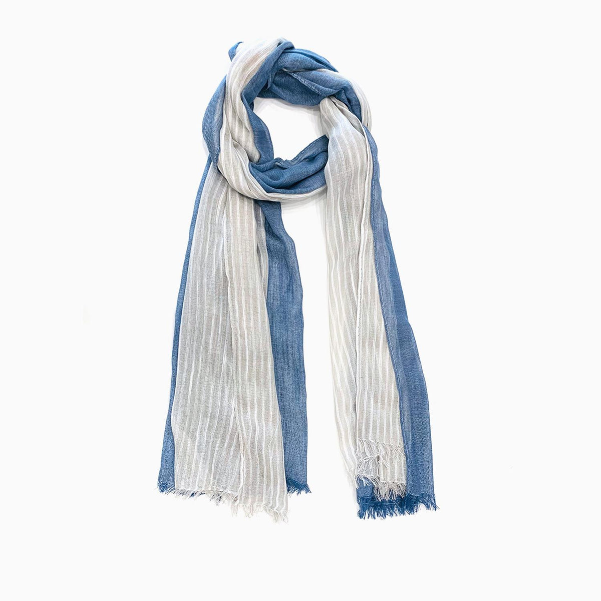 Mallory Scarf Blue and White