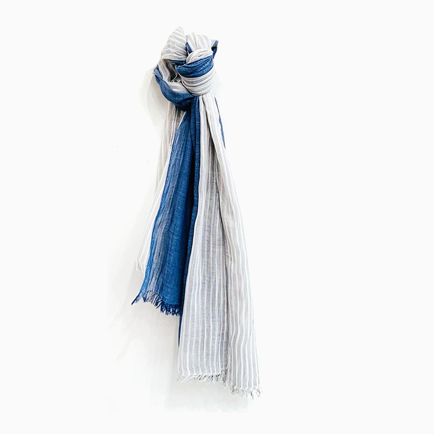 Mallory Scarf Blue and White