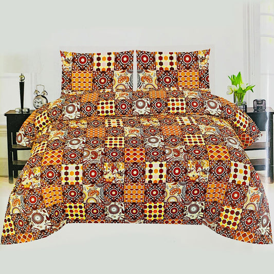 Mandala 3 Pcs Bedding Set Brown 1500