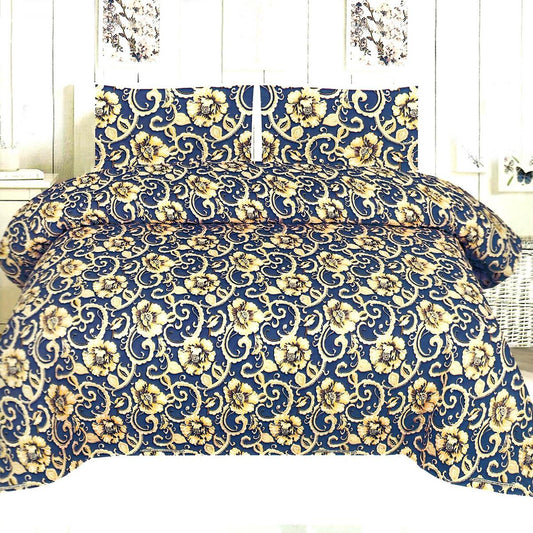 Marco Floral 3 Pcs Bedding Set Blue 1200