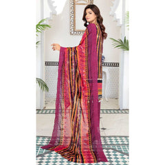 Mashaal 3 Pcs Unstitched Embroidered Lawn Suit Maroon