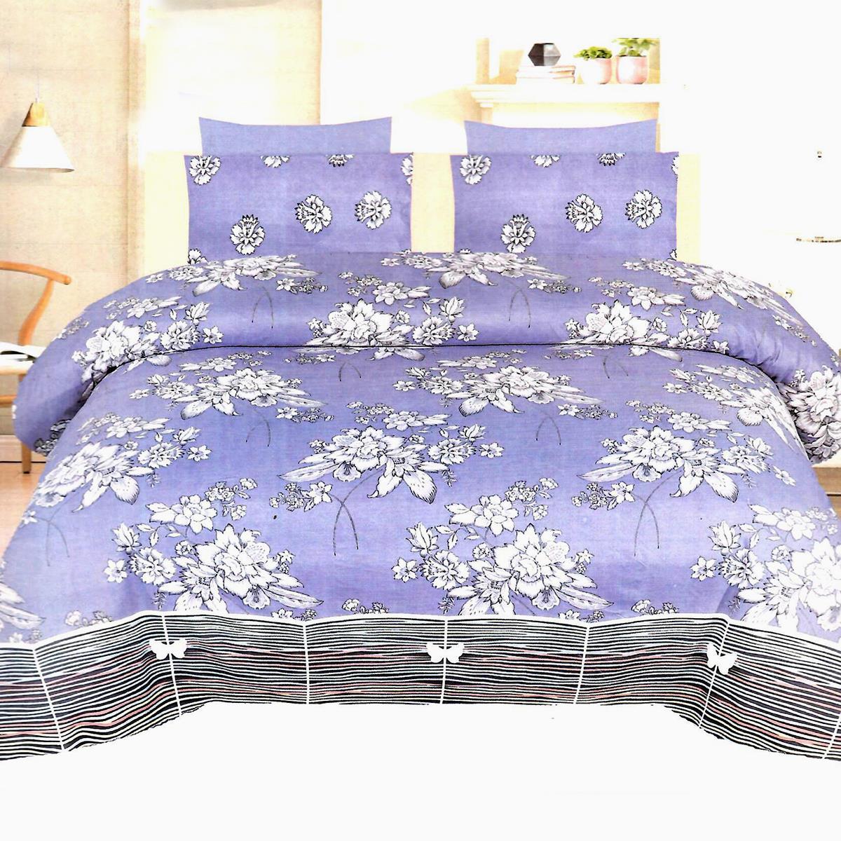 Melissa Floral 3 Pcs Bedding Set Purple