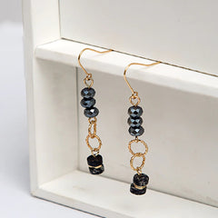 Melodies Drop Earrings Black