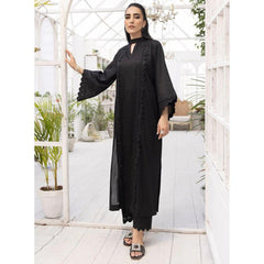 Mia 2 Pcs Embroidered Stitched Suit Black