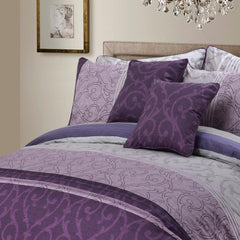 Mikado Lavender 8 Pcs Duvet Cover Bedding Set