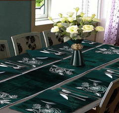 Milana Embroidered 9 Pcs Table Runner Set Velvet ( 8 Seater )